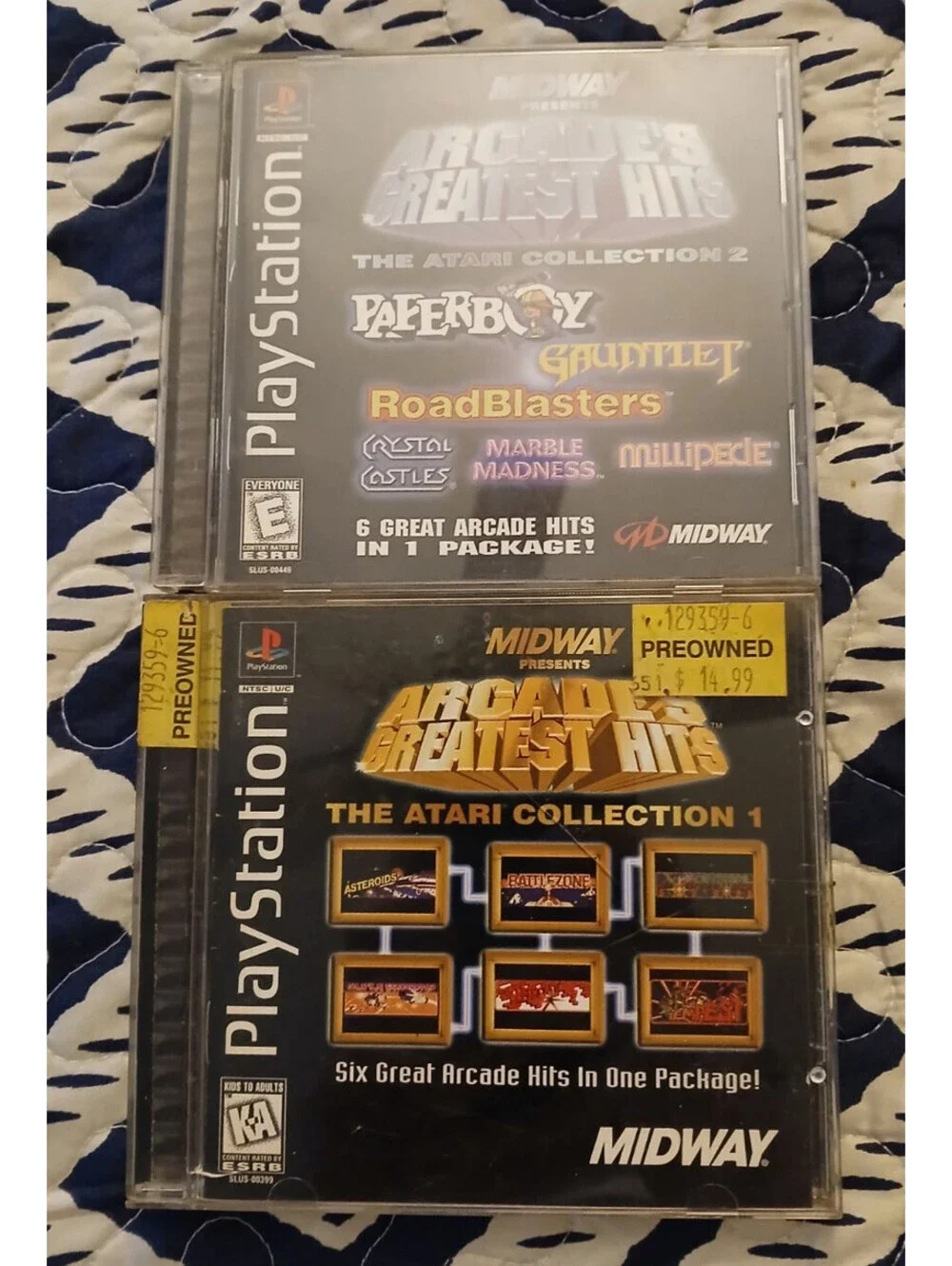 Midway Arcade Greatest Hits The Atari Collection 1 & 2 (PlayStation 1) Bundle